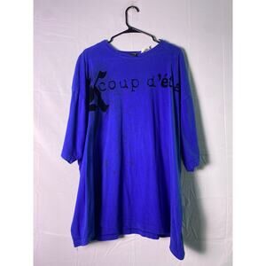 KANI GOLD Royal Blue Short Sleeve Plus Size 3X